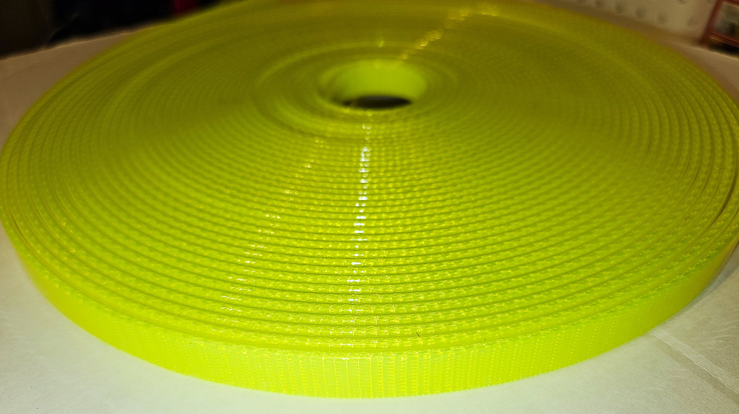 Utsalg - 13 mm Neon Gul Gold Biothane