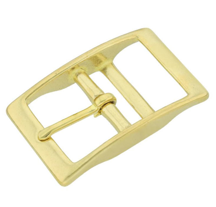 Dobbelstang spenne Messing - Firkantet