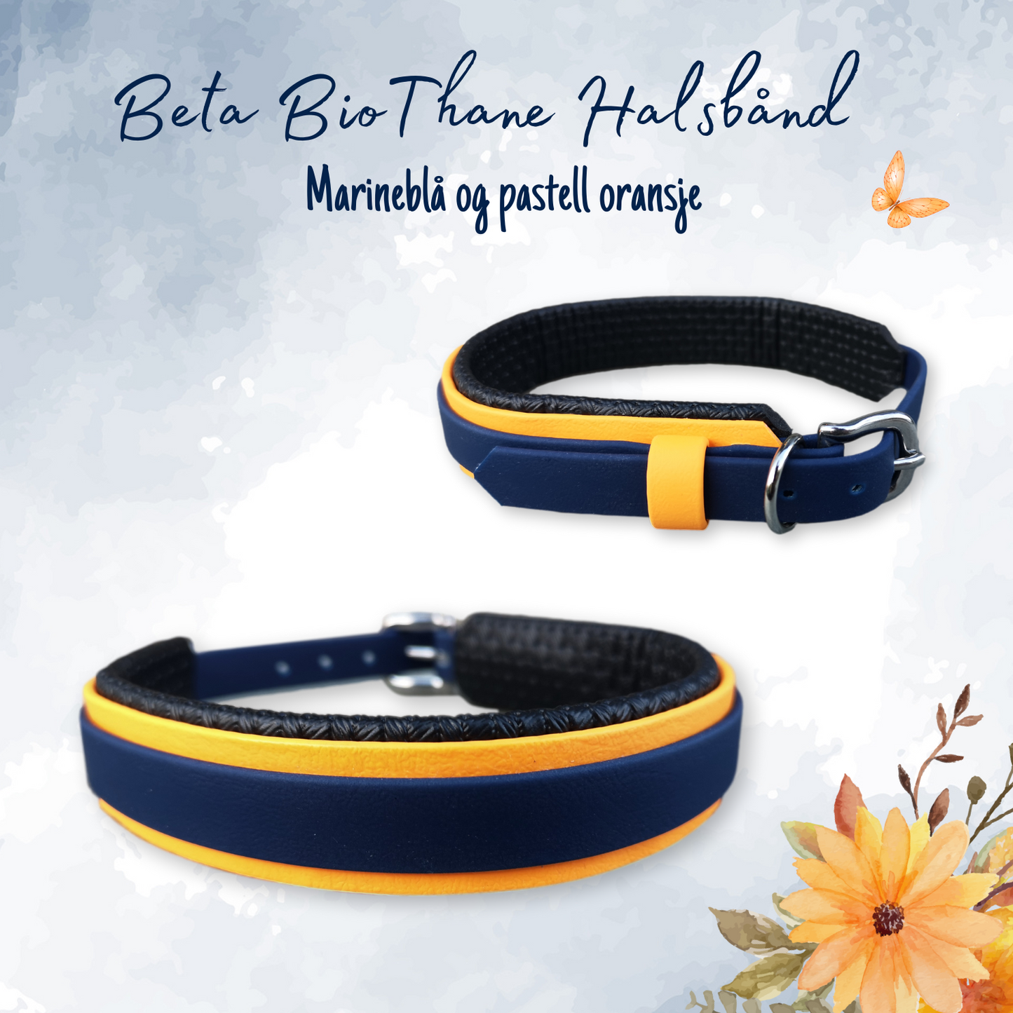 Beta halsbånd - tofarget - 25mm