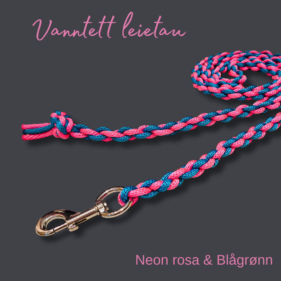 Polypropylen leietau - Neon rosa & Blågrønn