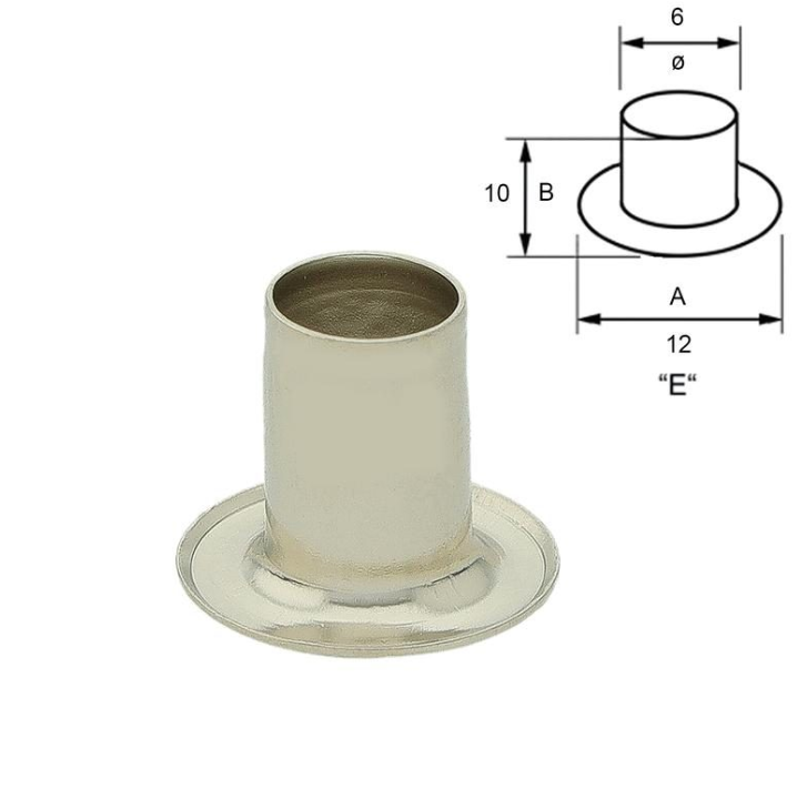 Maljer Forniklet - 6mm bredde x 10mm høyde