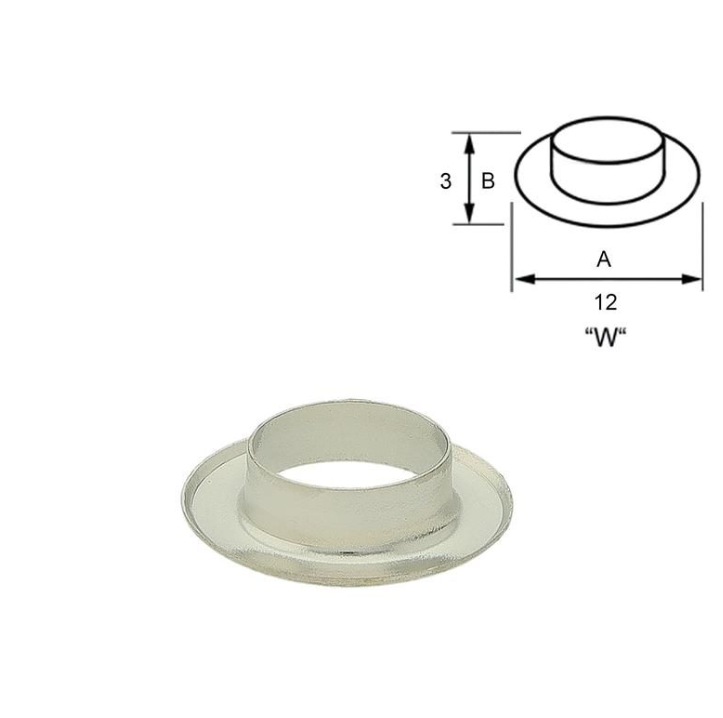 Maljer Forniklet - 6mm bredde x 7mm høyde