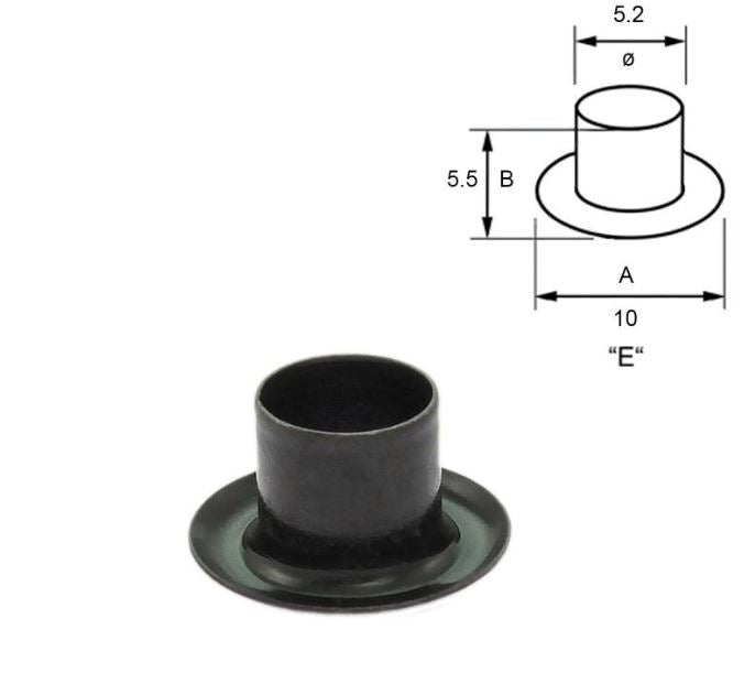Maljer Svart - 5,2mm bredde x 5,5mm høyde