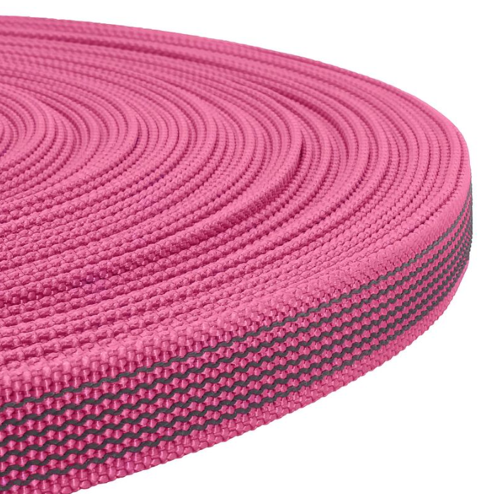 Gummiweb 15mm - Neon Rosa