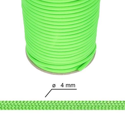 Paracord - 4 mm Neon Grønn - 100m hel spole
