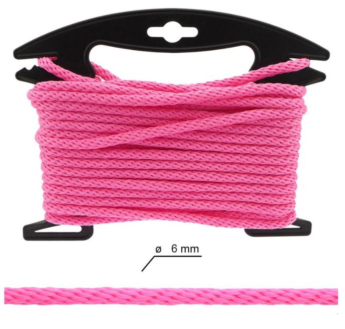 Polypropylene tau - Neon Rosa 6 + 8mm