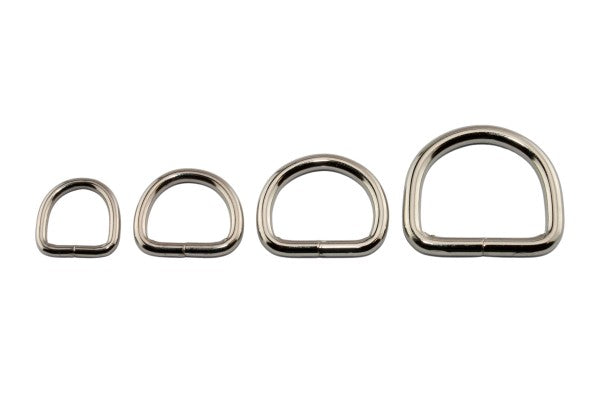 D-ring - forniklet - sølv