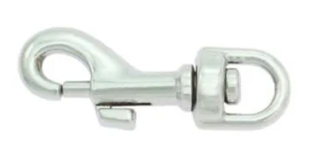 Mini bolt karabinkrok 6x39mm - forkrommet - Sølv