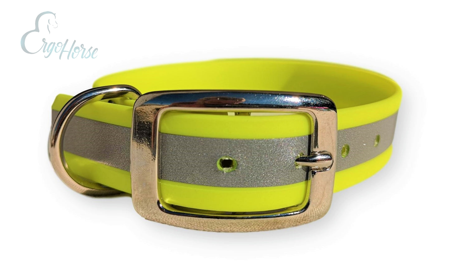 Beta refleks halsbånd 25mm - Sølvspenne