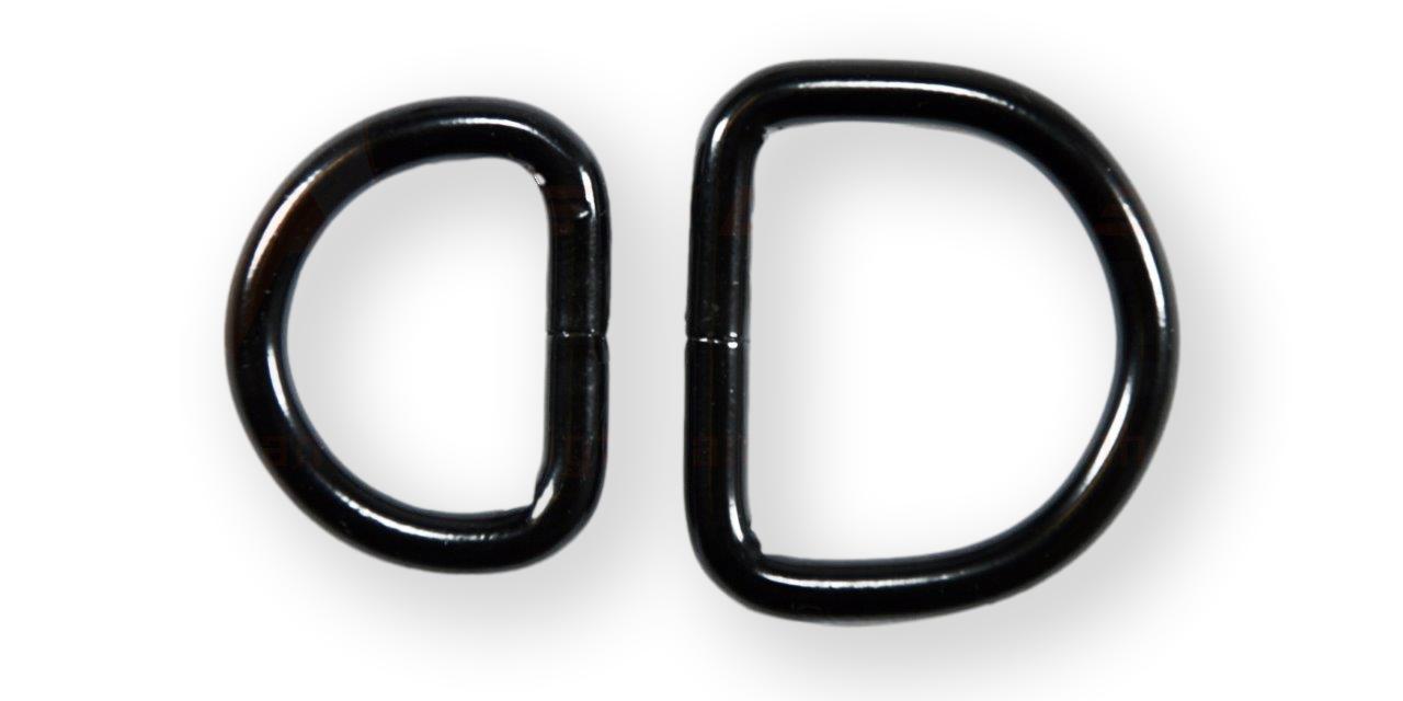 D-ring svart - blank