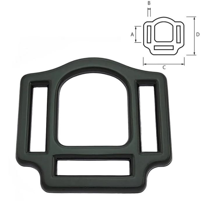 Grimering - trippel - matt svart 25 mm