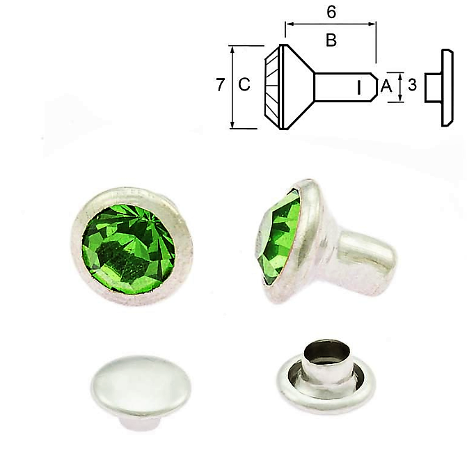 Rund Chaton diamant - Grønn