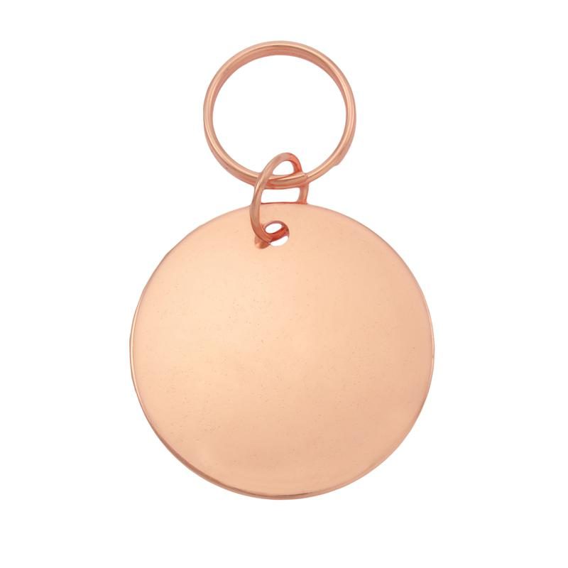 Navnetag Rosegull 30mm - Rustfri