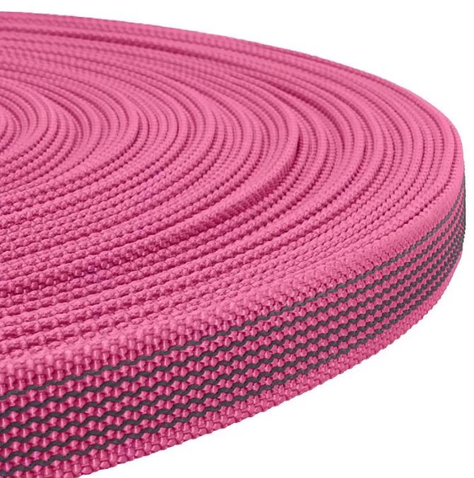 Gummiweb 15mm - Neon Rosa