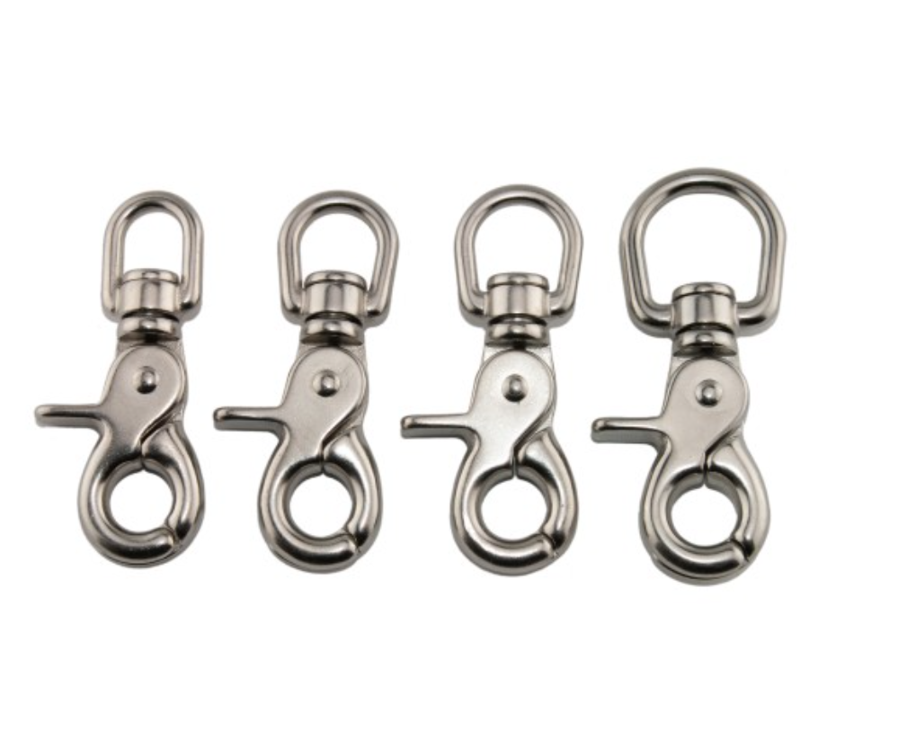 Trigger snap - Sølv - Rustfri 13x70mm