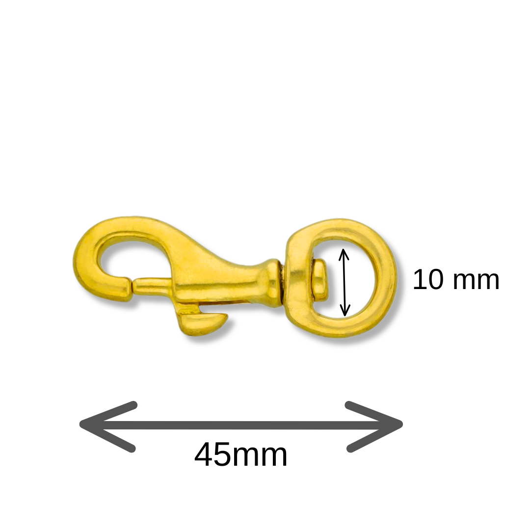 Mini pistolkrok 10x45mm - Solid Messing