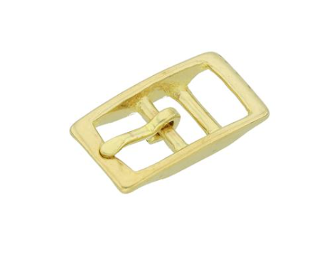 Dobbelstang spenne Messing - Firkantet