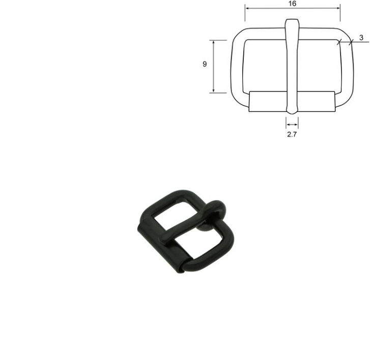 Rullespenne matt svart