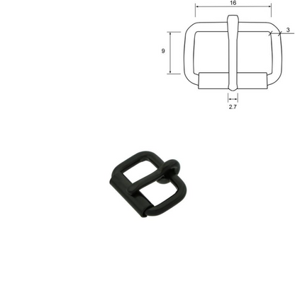 Rullespenne matt svart