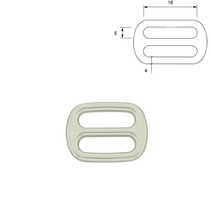 Oval Glidespenne - Rustfri