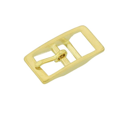 Dobbelstang spenne Messing - Firkantet