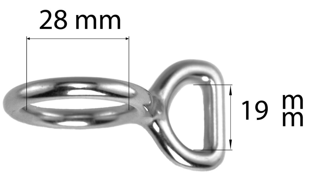 O-ring med fast øye - rustfri
