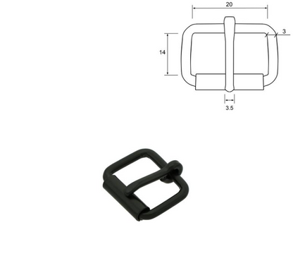Rullespenne matt svart