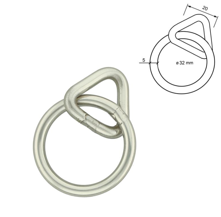 O-ring med triangel - rustfri