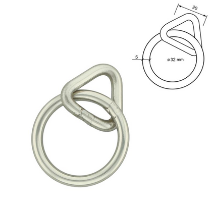 O-ring med triangel - rustfri