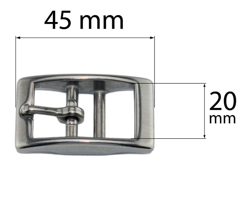 Dobbelstang spenne rustfri - Firkantet