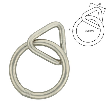 O-ring med triangel - rustfri