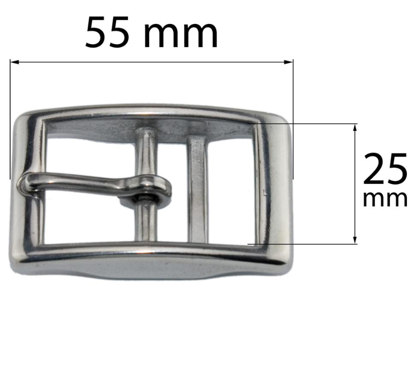 Dobbelstang spenne rustfri - Firkantet