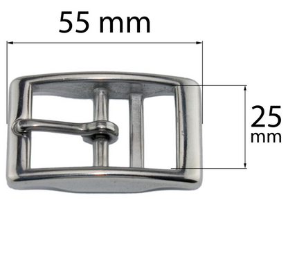 Dobbelstang spenne rustfri - Firkantet