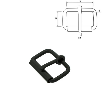 Rullespenne matt svart