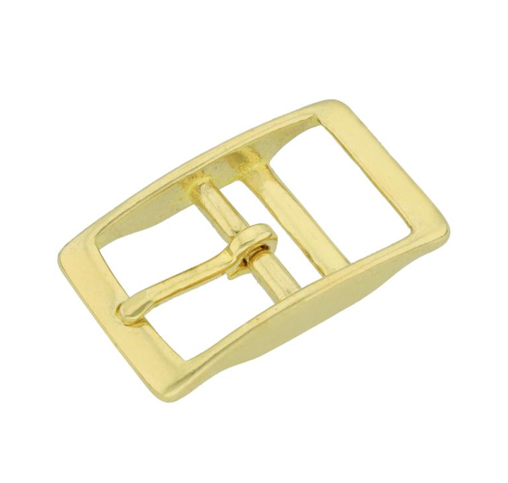 Dobbelstang spenne Messing - Firkantet