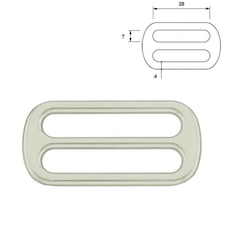 Oval Glidespenne - Rustfri