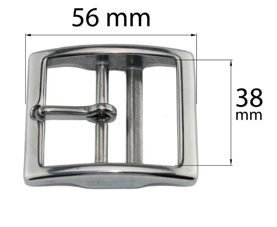 Dobbelstang spenne rustfri - Firkantet