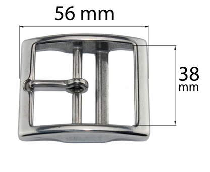 Dobbelstang spenne rustfri - Firkantet