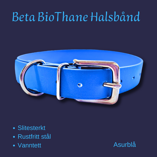 Beta halsbånd 25mm - Rustfri selespenne