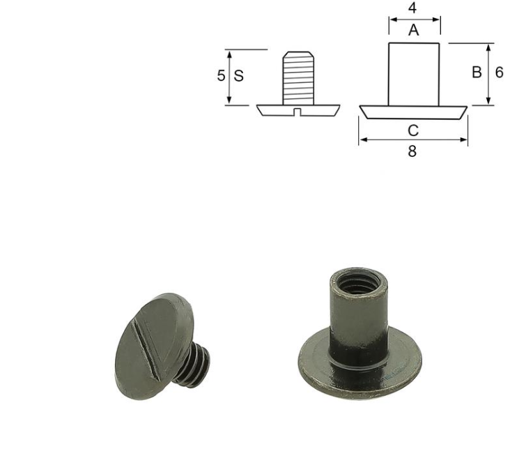 Bokskrue Svart -10 pk