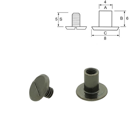 Bokskrue Svart -10 pk