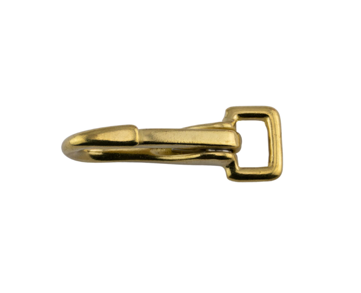 Bridle Snap Hook Messing - Rett øye