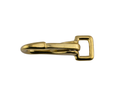 Bridle Snap Hook Messing - Rett øye