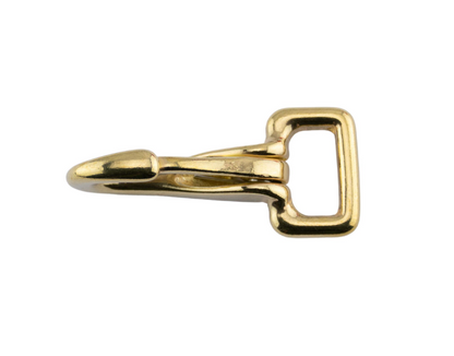 Bridle Snap Hook Messing - Rett øye