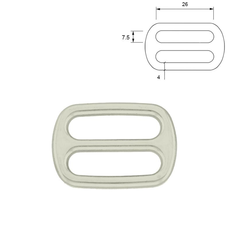 Oval Glidespenne - Rustfri