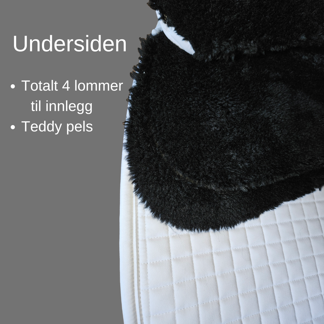 Grandeur Physio Pad Dressur - HVIT - Inkl Innlegg