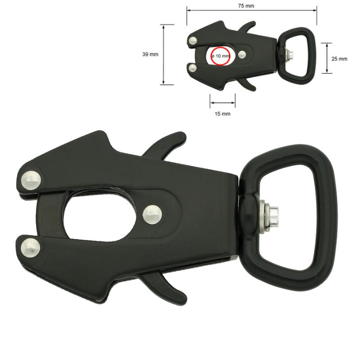 Aluminum Trigger Snap - Svart