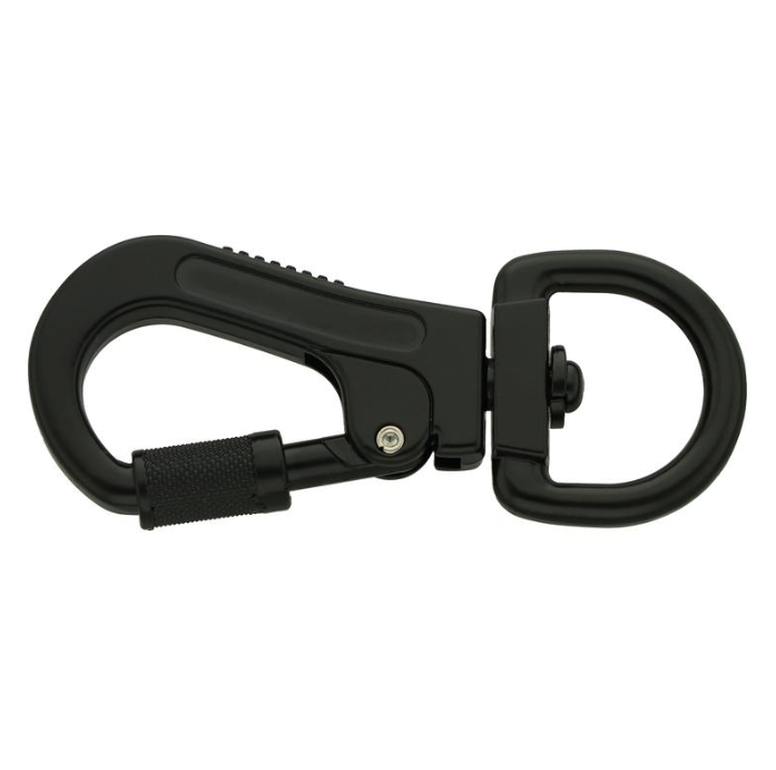 Karabinkrok med bajonettlås 75 mm/20 – svart