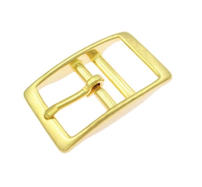 Dobbelstang spenne Messing - Firkantet