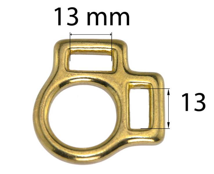 Grimering tosidig - messing